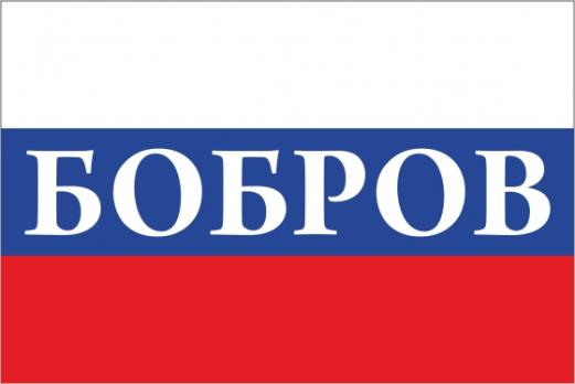 Флаг России с названием города Бобров