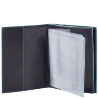 Обложка для документов Piquadro Blue Square, цвет черный, 10х14х1,5