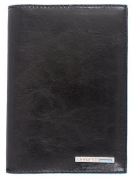 Обложка для документов Piquadro Blue Square, цвет черный, 10х14х1,5