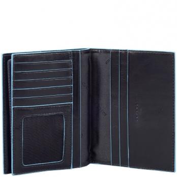 Обложка для документов Piquadro Blue Square, цвет черный, 10х14х1,5