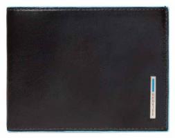 Кошелек Piquadro Blue Square, черный, 12,5х9,5х1,5 см