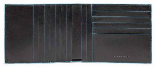 Кошелек Piquadro Blue Square, черный, 12,5х9,5х1,5 см