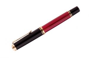Pelikan Souveraen - Black and Red GT, перьевая ручка, F