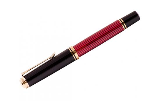 Pelikan Souveraen - Black and Red GT, перьевая ручка, F