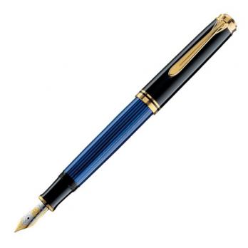 Pelikan Souveraen - Black and Blue GT, перьевая ручка, F