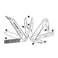 Мультитул Leatherman Squirt PS4, 9 функций, черный*