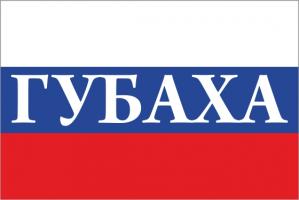Флаг России с названием города Губаха
