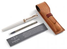 Набор подарочный Parker Ingenuity S - Pearl PGT, ручка 5й пишущий узел, M + чехол