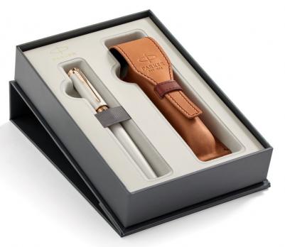 Набор подарочный Parker Ingenuity S - Pearl PGT, ручка 5й пишущий узел, M + чехол