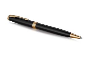 Набор подарочный Parker Sonnet - LaqBlack GT, шариковая ручка + чехол
