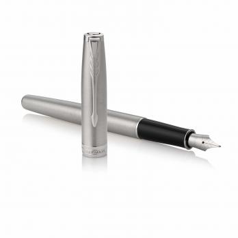 Набор подарочный Parker Sonnet - Stainless Steel CT, перьевая ручка, M + блокнот