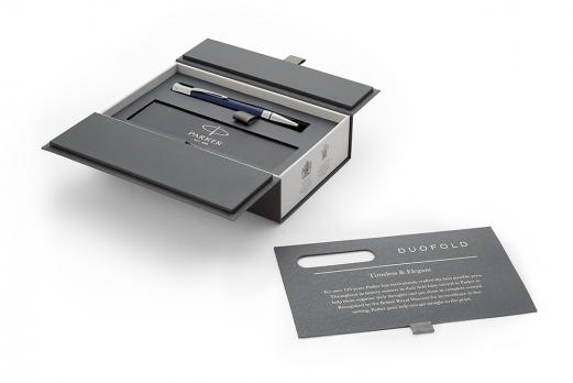 Parker Duofold - Blue/Black CT, шариковая ручка, M