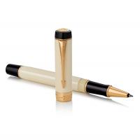 Parker Duofold - White/Black GT, ручка - роллер, F