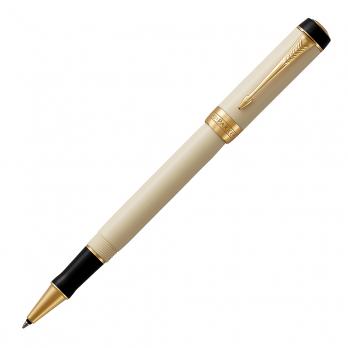 Parker Duofold - White/Black GT, ручка - роллер, F