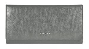 Кошелек Cross RTC, кожа наппа, серый, 20x11x2,5 см