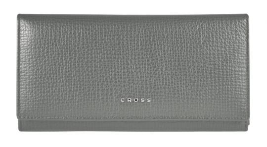 Кошелек Cross RTC, кожа наппа, серый, 20x11x2,5 см