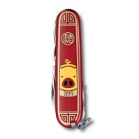 Нож Victorinox Huntsman LE 2019, 91 мм, 16 функций, красный, "Year of the Pig" (подар. упаковка)