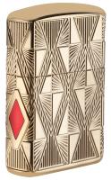 Зажигалка Zippo Armor с покрытием High Polish Gold Plate, латунь/сталь, золотистая, 36x12x56 мм