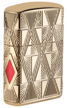 Зажигалка Zippo Armor с покрытием High Polish Gold Plate, латунь/сталь, золотистая, 36x12x56 мм