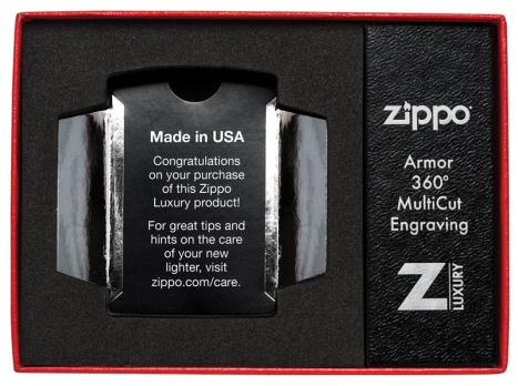Зажигалка Zippo Armor с покрытием High Polish Gold Plate, латунь/сталь, золотистая, 36x12x56 мм