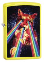Зажигалка Zippo Classic с покрытием Neon Yellow, латунь/сталь, жёлтая, глянцевая, 36x12x56 мм