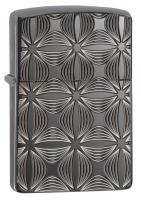 Зажигалка Zippo Armor с покрытием Black Ice, латунь/сталь, чёрная, глянцевая, 36x12x56 мм
