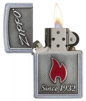 Зажигалка Zippo Classic с покрытием Street Chrome, латунь/сталь, серебристая, матовая, 36x12x56 мм