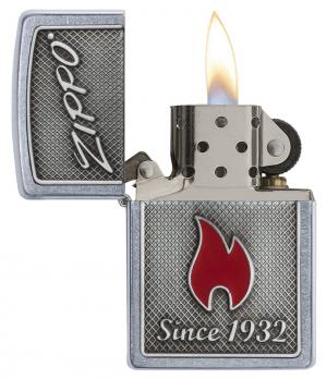 Зажигалка Zippo Classic с покрытием Street Chrome, латунь/сталь, серебристая, матовая, 36x12x56 мм