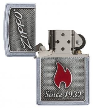 Зажигалка Zippo Classic с покрытием Street Chrome, латунь/сталь, серебристая, матовая, 36x12x56 мм