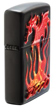 Зажигалка Zippo Classic с покрытием Black Matte, латунь/сталь, чёрная, матовая, 36x12x56 мм