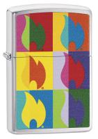 Зажигалка Zippo Classic с покрытием Brushed Chrome, латунь/сталь, серебристая, матовая, 36x12x56 мм
