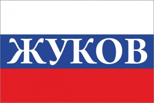 Флаг России с названием города Жуков
