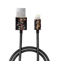 Кабель iDeal для iPhone, 1 м, "Dark Floral"