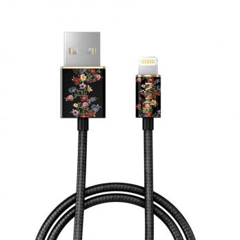 Кабель iDeal для iPhone, 1 м, "Dark Floral"