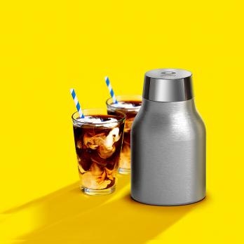 Кофеварка портативная Asobu Cold Brew (1 литр), серебристая