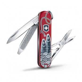 Нож-брелок Victorinox Classic LE 2019, 58 мм, 7 функций, "Sardine Can"