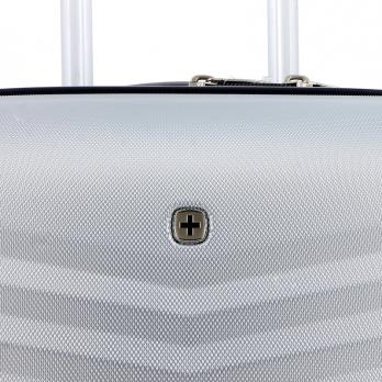 Чемодан Swissgear Fribourg, серебристый, 37x23x54 см, 35 л