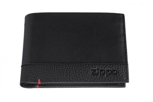 Портмоне Zippo с защитой от сканирования RFID, цвет чёрный, натуральная кожа, 12?2?9 см