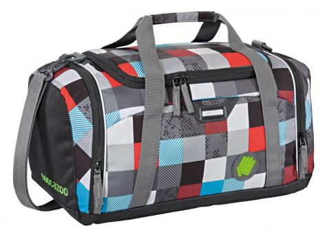 Сумка спортивная Coocazoo SporterPorter Checkmate Blue Red серый/голубой