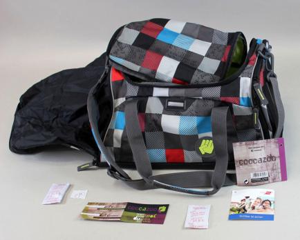 Сумка спортивная Coocazoo SporterPorter Checkmate Blue Red серый/голубой
