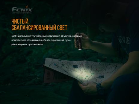 Фонарь светодиодный Fenix E30R, 1600 лм, аккумулятор