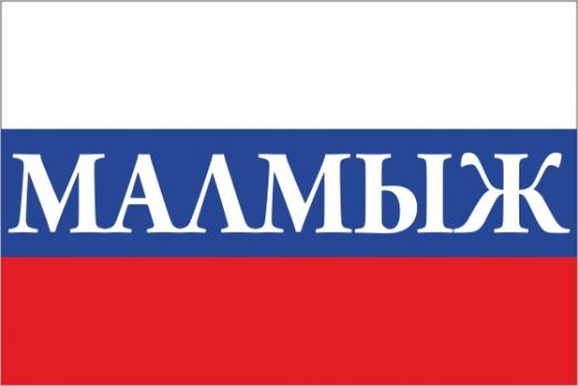 Флаг России с названием города Малмыж