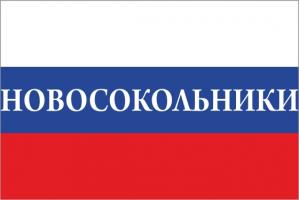Флаг России с названием города Новосокольники