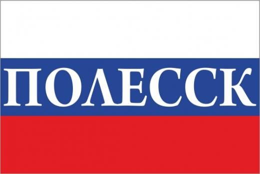 Флаг России с названием города Полесск