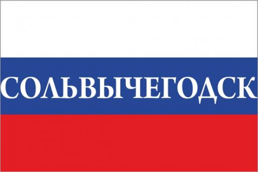 Флаг России с названием города Сольвычегодск