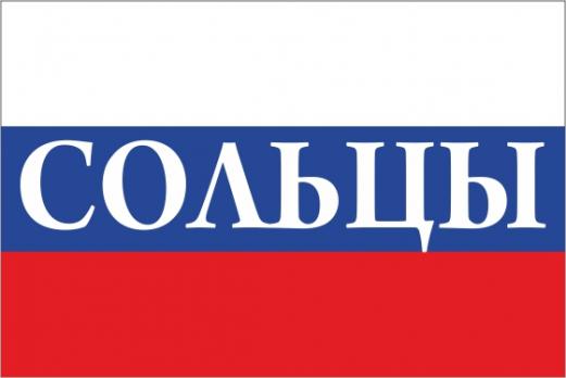 Флаг России с названием города Сольцы