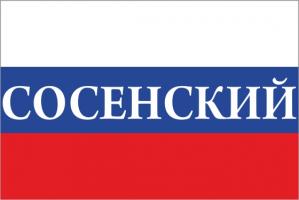 Флаг России с названием города Сосенский