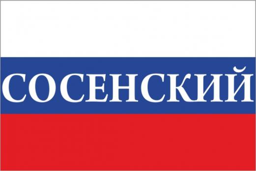 Флаг России с названием города Сосенский