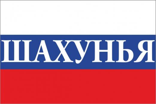 Флаг России с названием города Шахунья