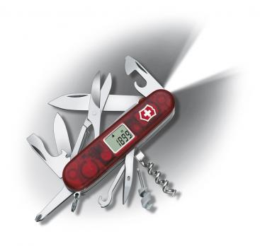 Нож Victorinox Traveller Lite, 91 мм, 27 функций, полупрозрачный красный